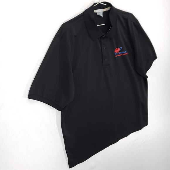 AAA Polo Mens Extra Large Black Carolinas Information Technology Golf Pullover - Picture 5 of 9